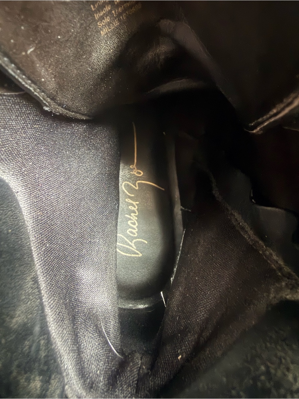 Rachel Zoe Black Combat Boots with Metal Hardware, Size 7.5 - Picture 7 of 8